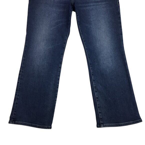 Good American Good Legs Cropped Mini Bootcut Womens 12/31 Bootcut Blue Jeans GLC - Picture 7 of 13